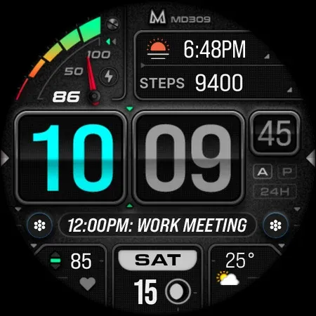 MD309 Digital watchface screenshot 14