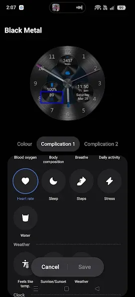 Black Metal Watch Face 2026 screenshot 2