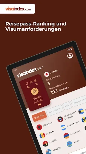 Visa Index screenshot 5