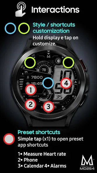 MD254 Digital watch face screenshot 8