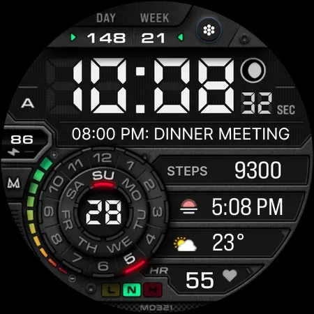 MD321 Digital Watch Face screenshot 9