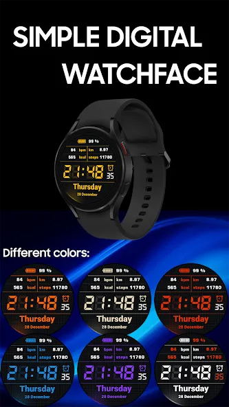 Simple Watchface AKM Wear OS screenshot 7