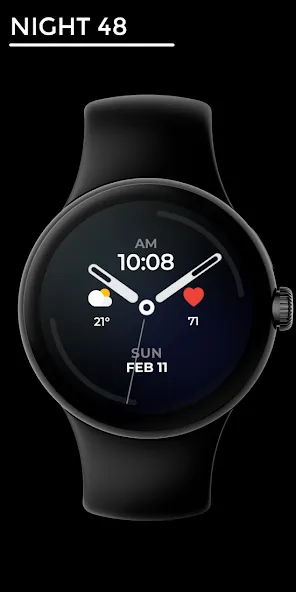 Night 48 - watch face screenshot 1