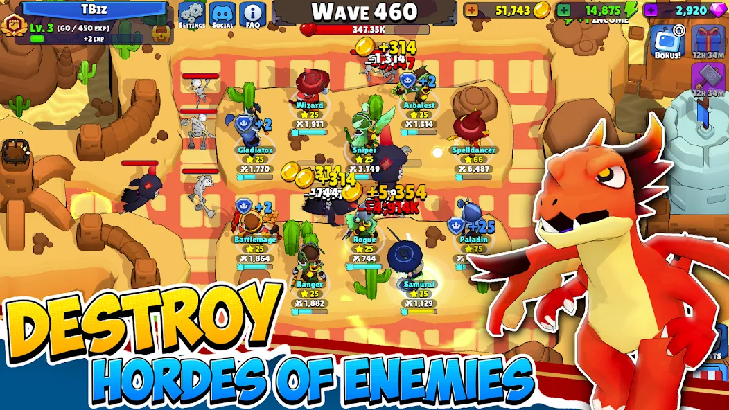 Idle Hero TD defensa de torres screenshot 7