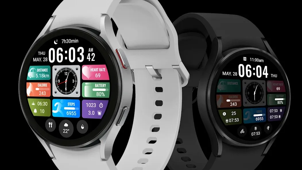 Small Clock Widget ZKin Watch screenshot 3