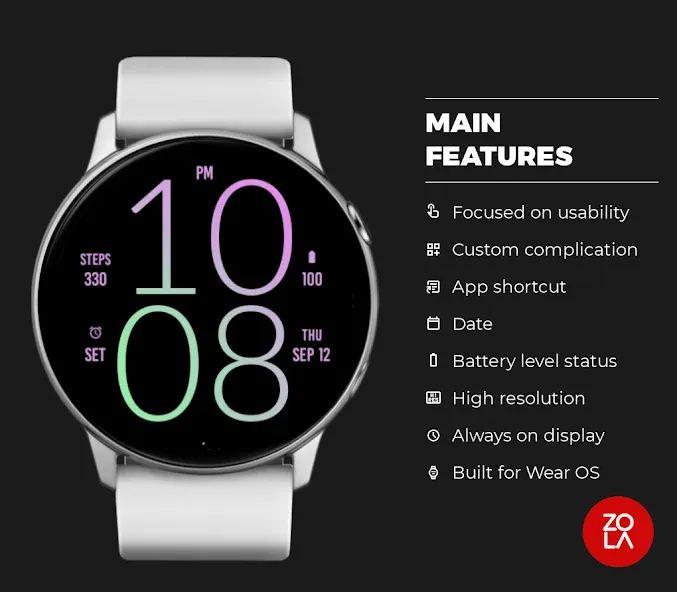 Pink Orchid Light Watch Face screenshot 2