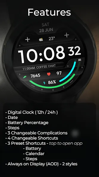 TVV Workout 5 Watch Face screenshot 3