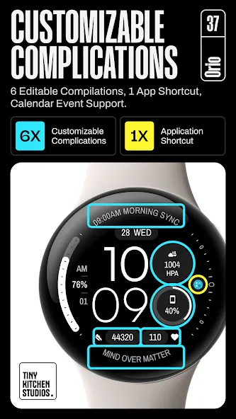 TKS 37 Orio Watch Face screenshot 5