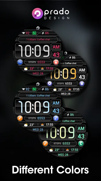 PRADO 61 Digital Watch Face screenshot 4