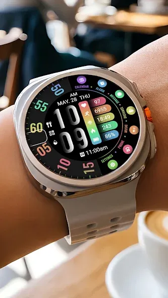 Half Screen Rainbow ZKin Watch screenshot 1