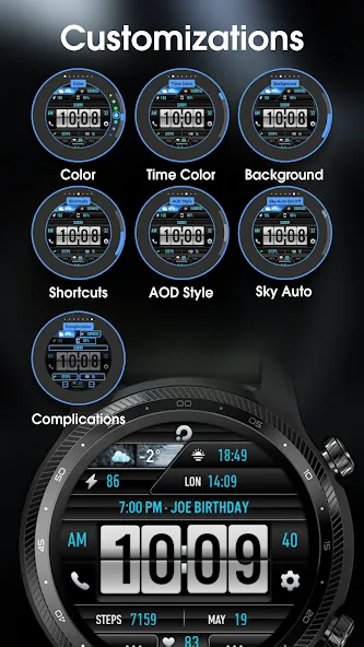 PRADO 30 Weather Watch Face screenshot 3