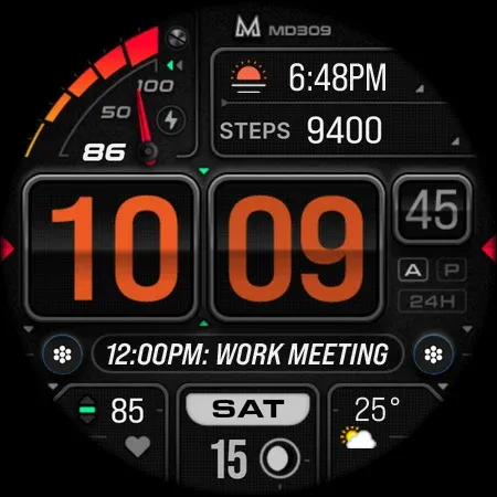 MD309 Digital watchface screenshot 15