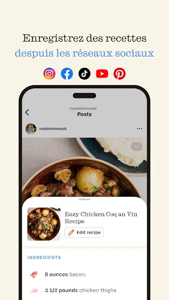 ReciMe: Recettes et Menus screenshot 2