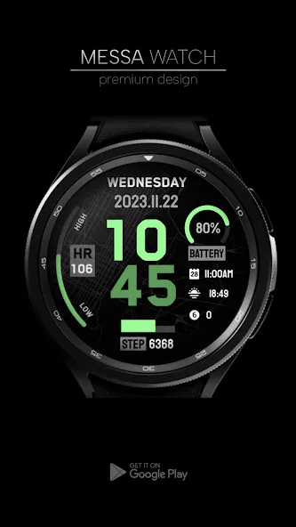 Minimal Sport Watch Face NY screenshot 3