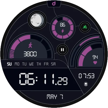 DS D006 - Digital watch face screenshot 7
