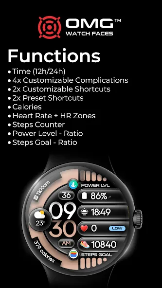 OMG 230 - Digital Watch Face screenshot 5