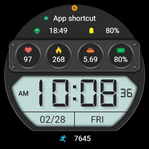 ZKin WatchFace Half Screen LCD screenshot 28