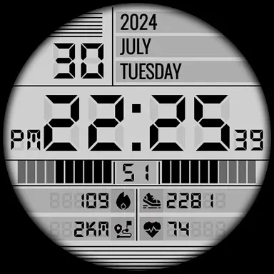 TkuWatch S014 Retro Watch Face screenshot 17