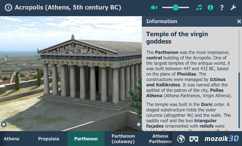 Acropolis educational 3D scene screenshot 3
