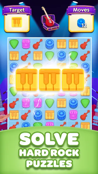 Match 3 - Hard Rock Adventures screenshot 2