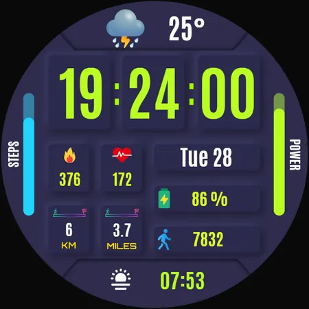 Renna Digital Watch Face screenshot 36