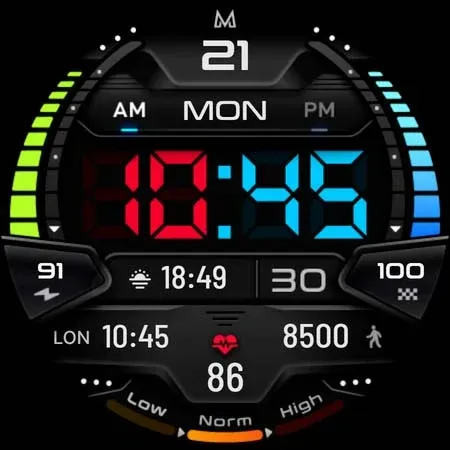 MD244 Digital watch face screenshot 28