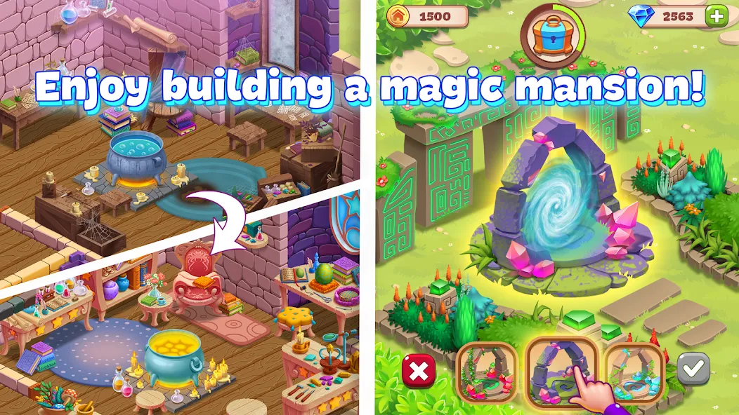 Charms of the Witch: Match 3 screenshot 2