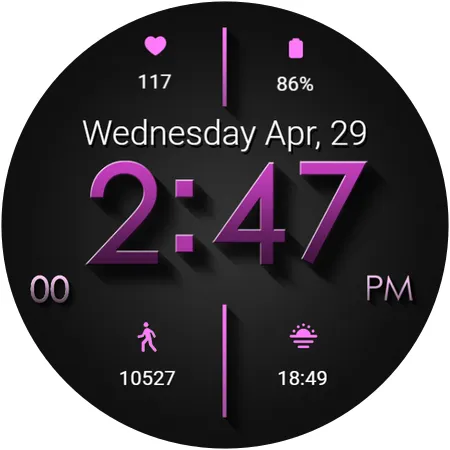 Material Shadow WatchFace 2026 screenshot 13