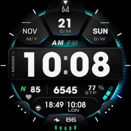 MD282 3D Digital watch face screenshot 8