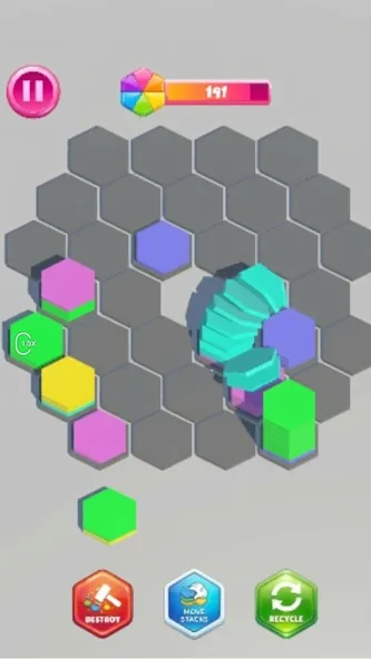 Hexa Color Stack Sort screenshot 7