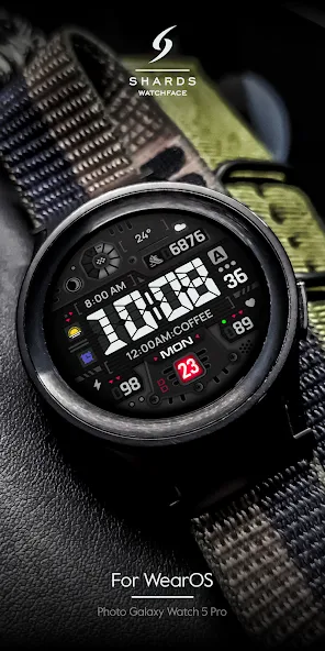 SH070 Watch Face, WearOS watch screenshot 2