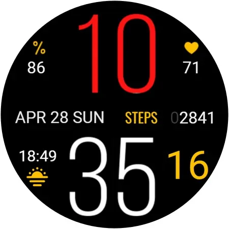 Gold n Color Daily Watch Face screenshot 9