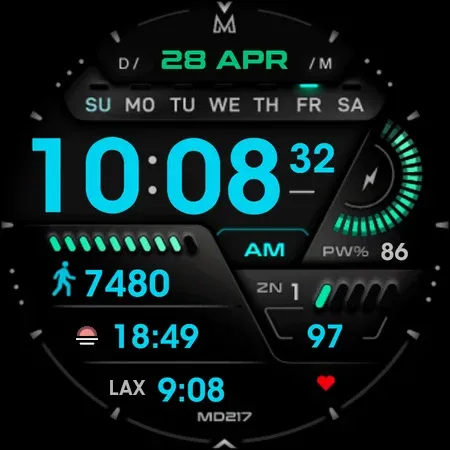 MD217 Digital watch face screenshot 32