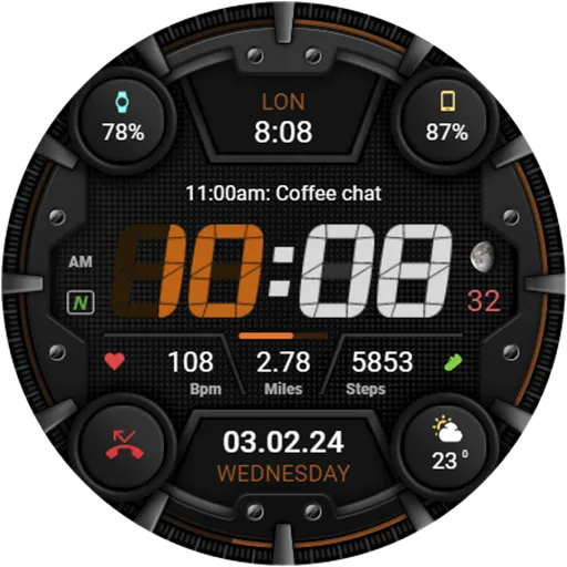 WFP 329 Digital watch face screenshot 46