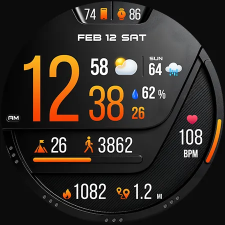 PER76 Digital Watch Face screenshot 47