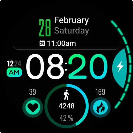 WearOs Amoled Watch Face TMZ screenshot 23