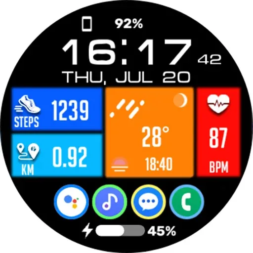 Tiles Window Watch Face NTV556 screenshot 27