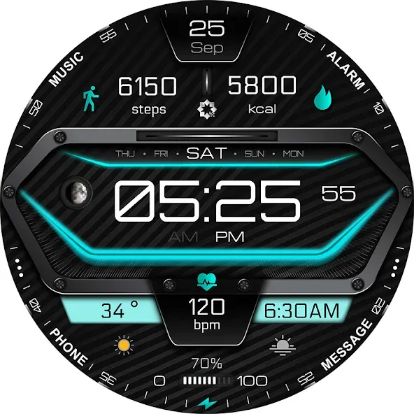 A380 Neon Wear OS Watch Face screenshot 26