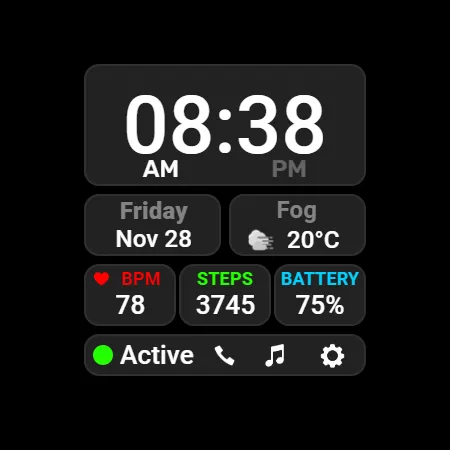 Modular Data Watch Face screenshot 5