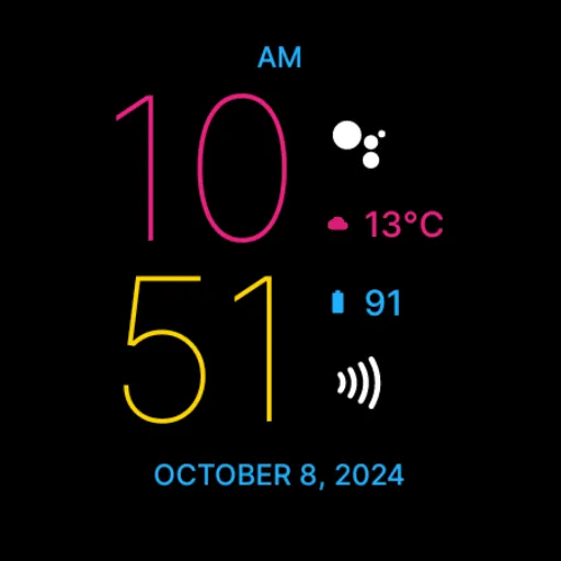 Super Color Minimal Watch Face screenshot 5