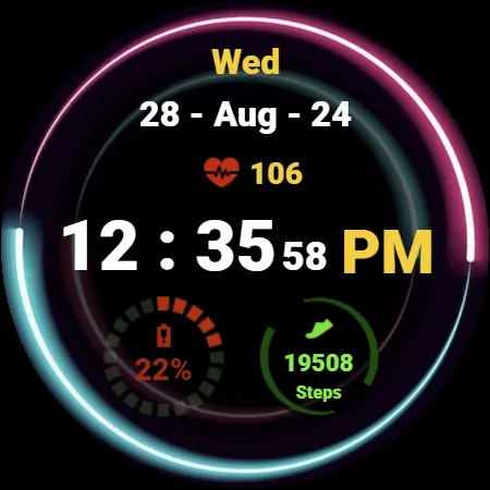 Neon Green Pink Watch Face screenshot 6