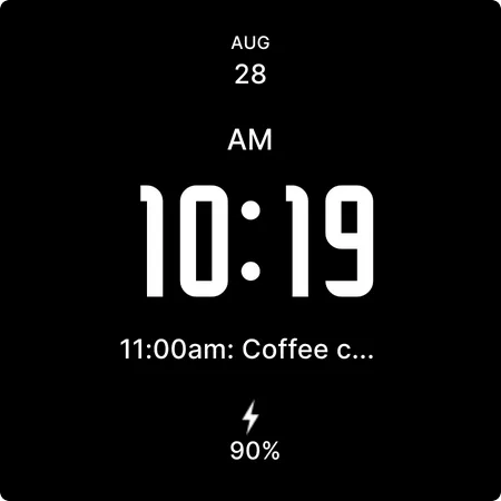 Black Elegant Watch Face screenshot 4
