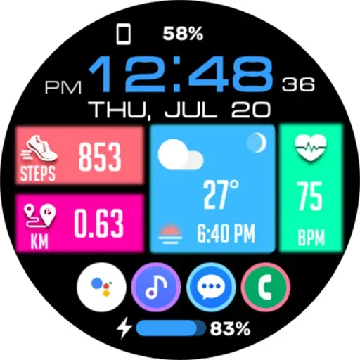 Tiles Window Watch Face NTV556 screenshot 32