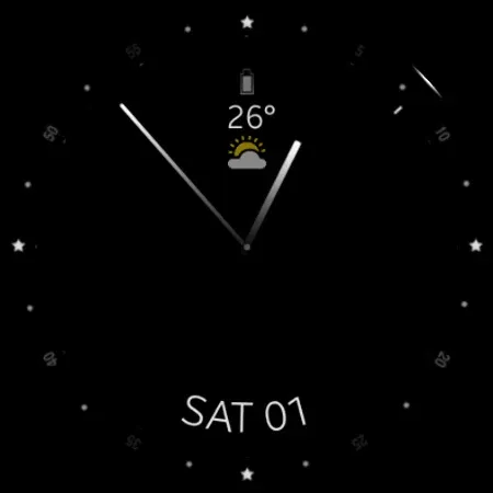 Minimal Black v20 Watch Face screenshot 12