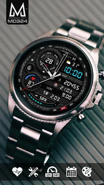 MD324 Hybrid watch face screenshot 4