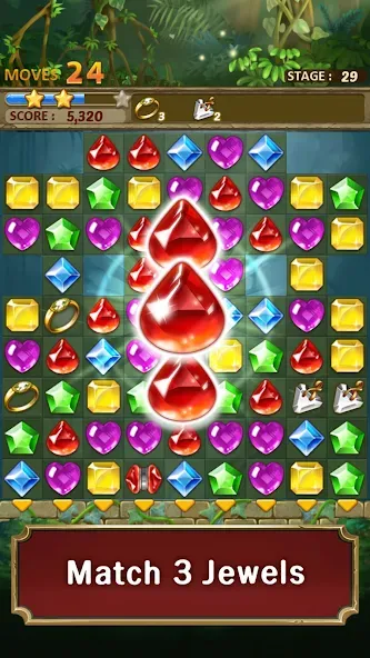 Jewels Jungle : Match 3 Puzzle screenshot 1
