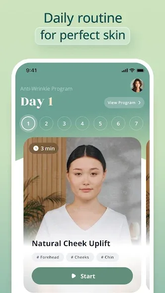 Luvly:面部瑜伽和脸部运动 screenshot 5