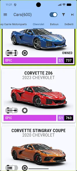 Horizon 6 Cars screenshot 1