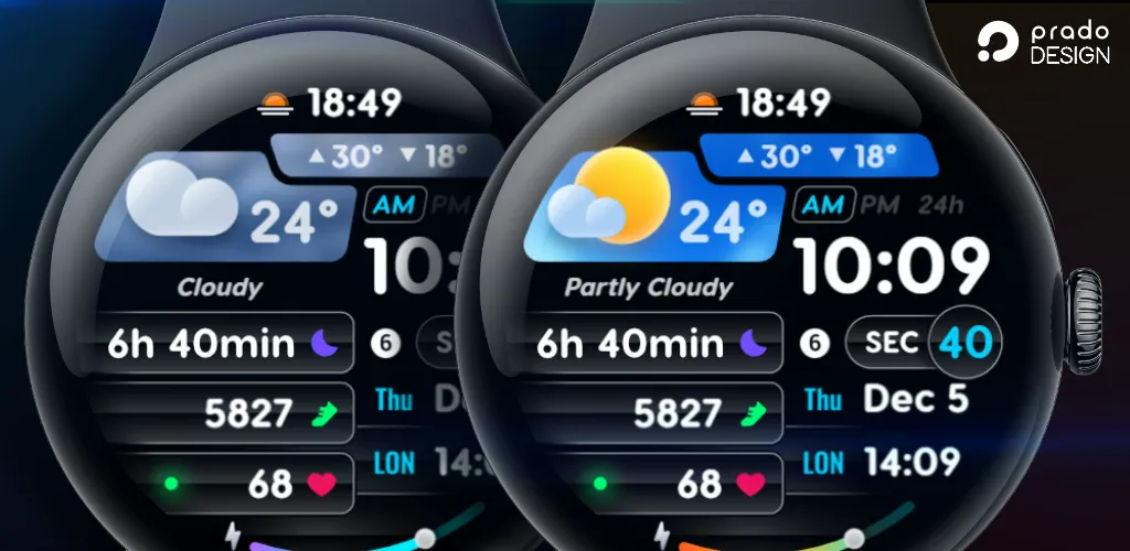 PRADO 72 Weather Watch Face screenshot 1