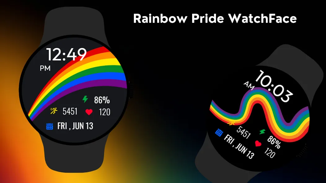 Rainbow Pride Watch Face screenshot 2